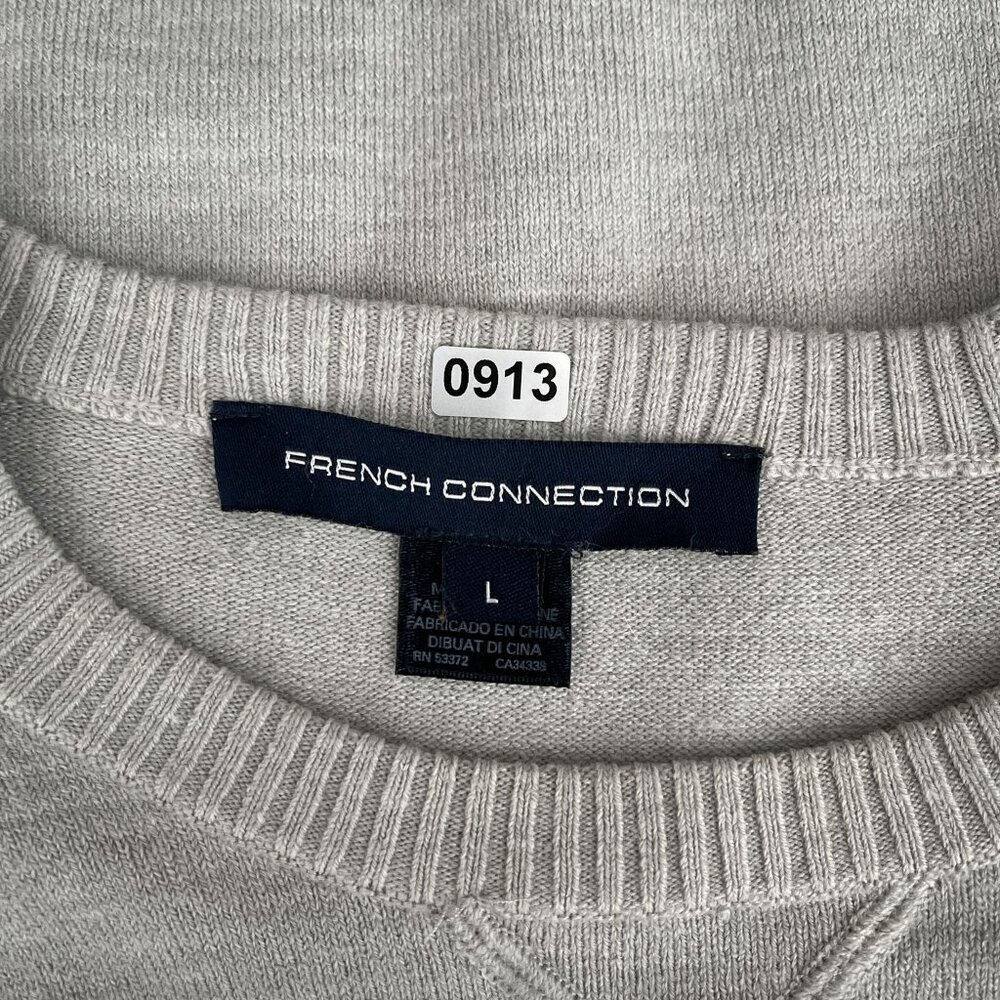 French Connection Light Gray Pullover Crewneck Lo… - image 6